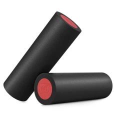 Масажний ролик (валик, роллер) Hop-Sport EPE 45см чорно-червоний