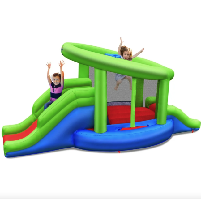 Надувний Costway Castillo подвійний баскетбольний будинок (без вентилятора)