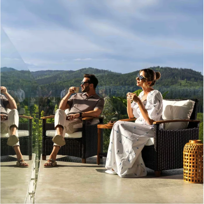 Комплект садових меблів Di Volio Arde коричневий/кремовий