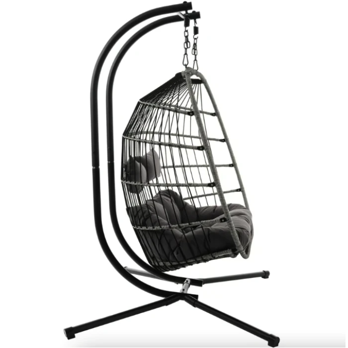 Подвесное кресло-кокон Di Volio Rona двухместное графитовое