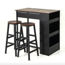 Барный стол и 2 барных стула Costway Picmi в стиле Loft