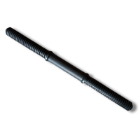 Гриф гантельный 45см (30мм) из пласт. гайками (черный)