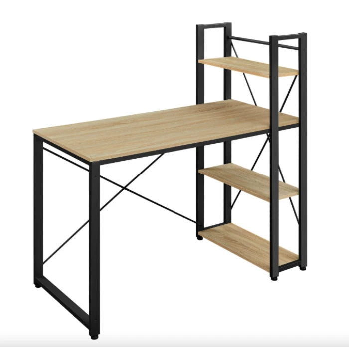 Компьютерный стол Leobert Devoko с боковыми полками в стиле Loft натуральный