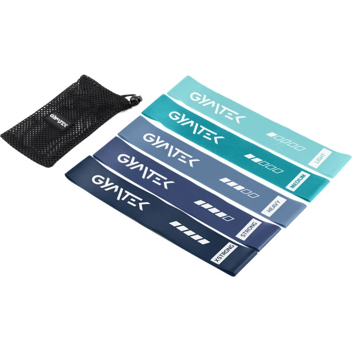 Набір резинок для фітнесу Gymtek 0,5-30кг синій