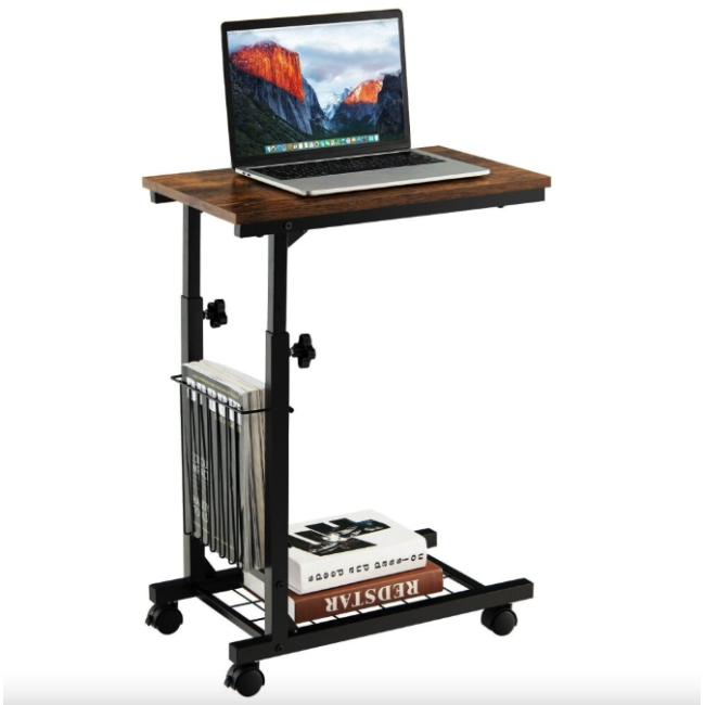 Журнальний столик приставний Costway Dragon з регулюванням висоти в стилі Loft