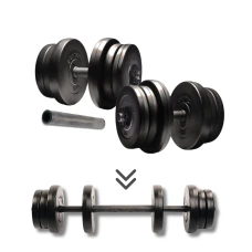 Гантелі Elitum 2х21кг + подовжувач грифа для штанги