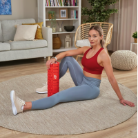 Роллер массажер (валик, ролик) Hop-Sport EVA 45см красный