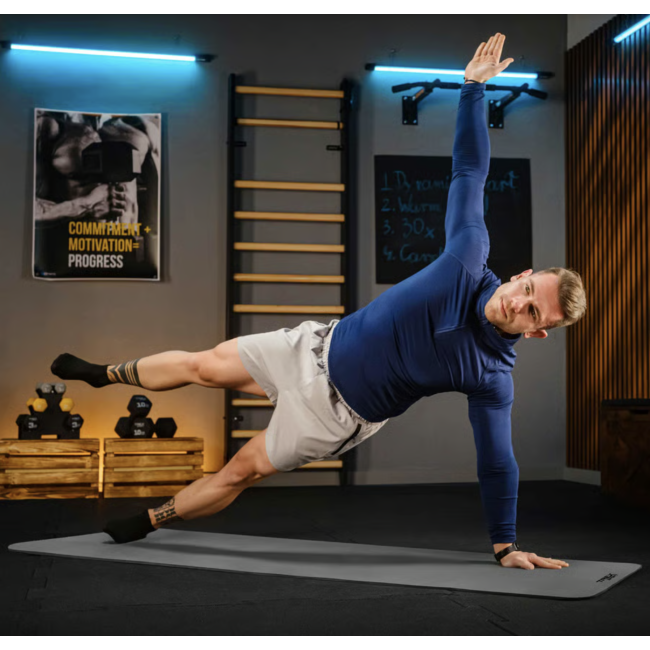 Коврик для йоги Trex Sport TX-018NGM NBR 1см 180х60 серый