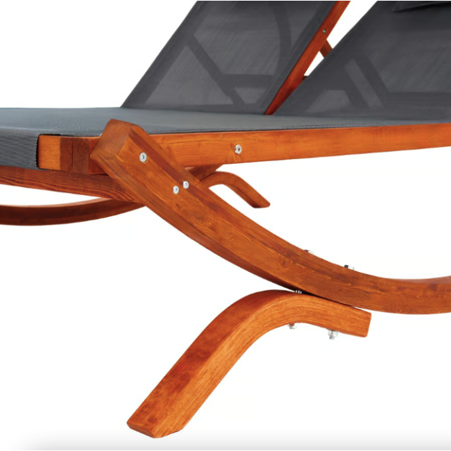 Садовый шезлонг Di Volio Pionza двухместный серый