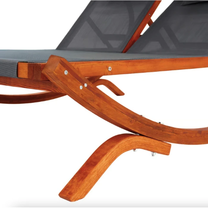 Садовый шезлонг Di Volio Pionza двухместный серый