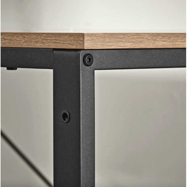 Компьютерный стол Leobert Devoko с боковыми полками в стиле Loft натуральный