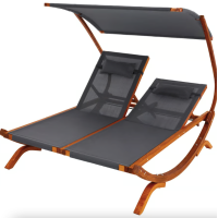 Садовый шезлонг Di Volio Pionza двухместный серый