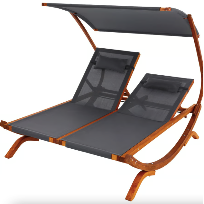 Садовый шезлонг Di Volio Pionza двухместный серый