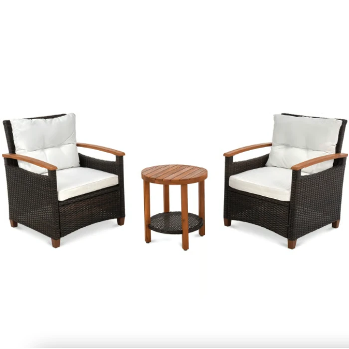 Комплект садових меблів Di Volio Arde коричневий/кремовий