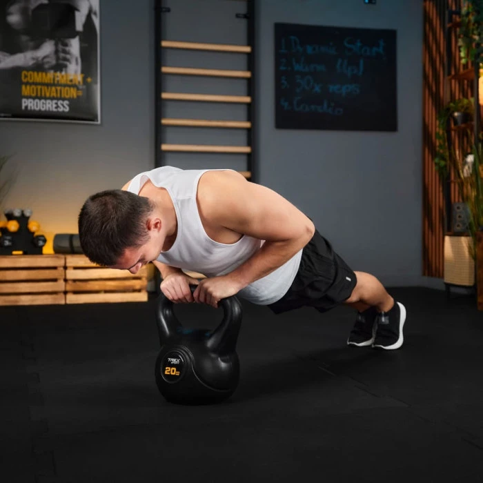 Гиря виниловая 20кг Trex Sport TX-020CKB черный