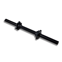 Гриф гантельный 45см (30мм) из пласт. гайками (черный)