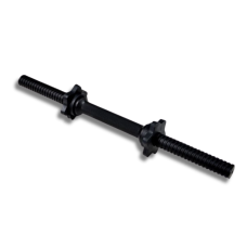 Гриф гантельний 45см (30мм) з пласт. гайками (чорний)