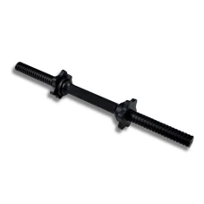 Гриф гантельный 45см (30мм) из пласт. гайками (черный)