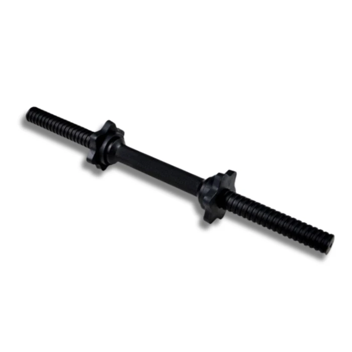 Гриф гантельний 45см (30мм) з пласт. гайками (чорний)