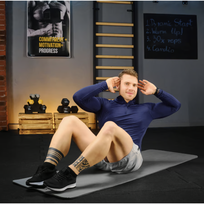 Коврик для йоги Trex Sport TX-018NGM NBR 1см 180х60 серый