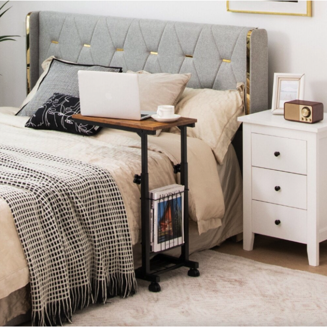 Журнальний столик приставний Costway Dragon з регулюванням висоти в стилі Loft