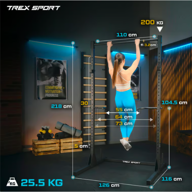 Стаціонарний підлоговий турнік Trex Sport TX-100PR