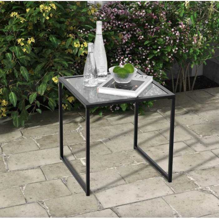 Садовый стол Costway Trotten с металлическим каркасом