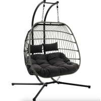 Подвесное кресло-кокон Di Volio Rona двухместное графитовое