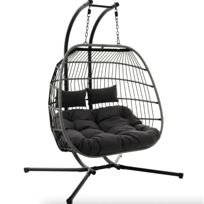 Подвесное кресло-кокон Di Volio Rona двухместное графитовое