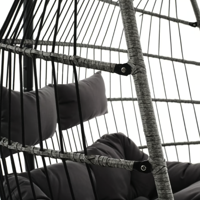 Підвісне крісло-кокон Di Volio Rona двомісне графітовий