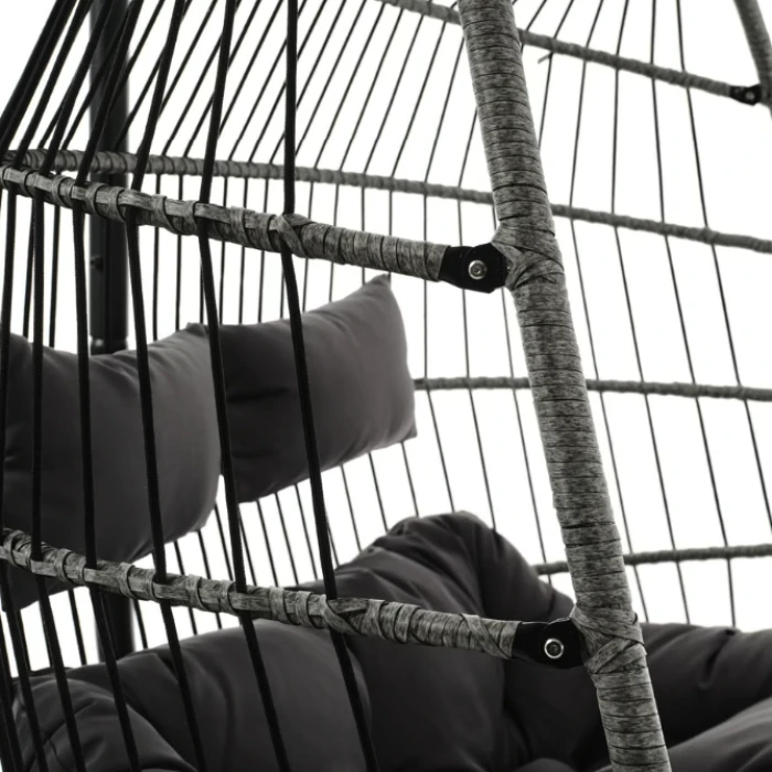 Подвесное кресло-кокон Di Volio Rona двухместное графитовое