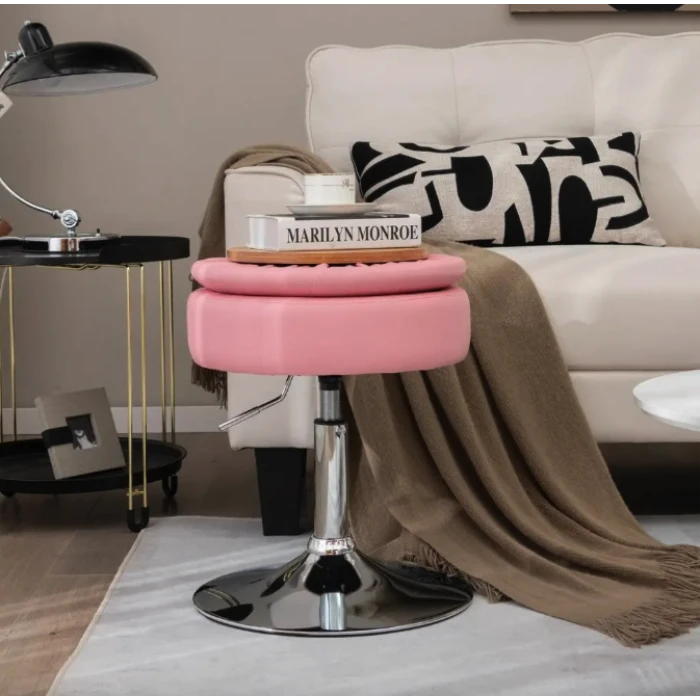 Крісло трансформер Costway Meri з місцем для зберігання рожевий