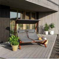 Садовый шезлонг Di Volio Pionza двухместный серый