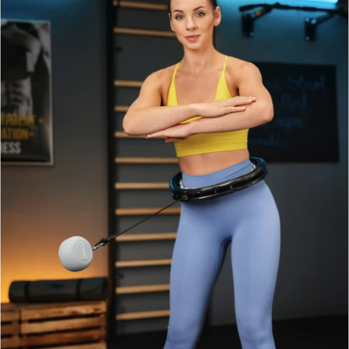 Хулахуп Trex Sport TX-010CHH массажный с утяжелителем черный