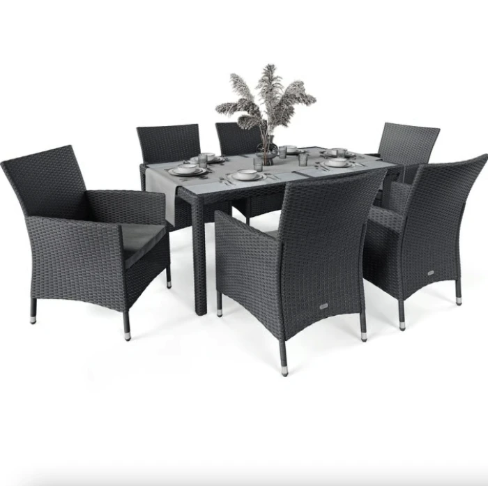 Садовая мебель Di Volio VERONA 6+1 серый/серый