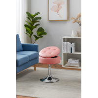 Кресло трансформер Costway Meri с местом хранения розовый