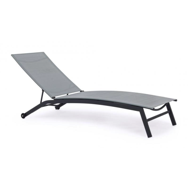 Садовый лежак Chomik GARDEN LINE SOUL с серыми колесами