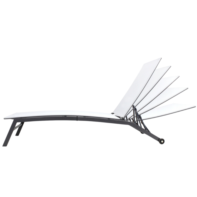 Садовый лежак Chomik GARDEN LINE SOUL с серыми колесами