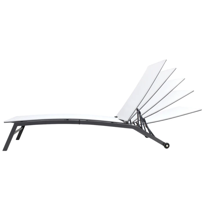 Садовый лежак Chomik GARDEN LINE SOUL с серыми колесами