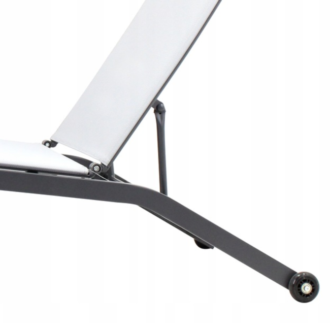 Садовый лежак Chomik GARDEN LINE SOUL с серыми колесами