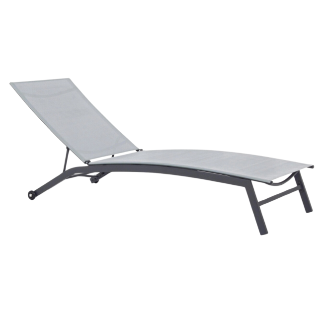 Садовый лежак Chomik GARDEN LINE SOUL с серыми колесами