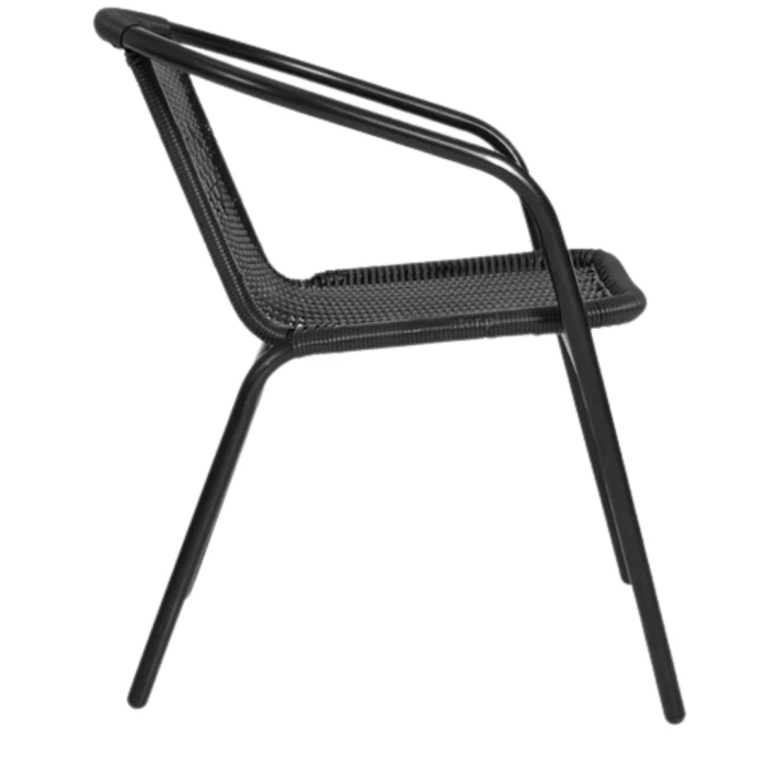 Садовая мебель Chomik Bistro New стол и 2 стулья черный