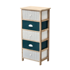 Комод деревянный Chomik HANS на 5 изумрудных ящиков.