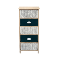 Комод деревянный Chomik HANS на 5 изумрудных ящиков.