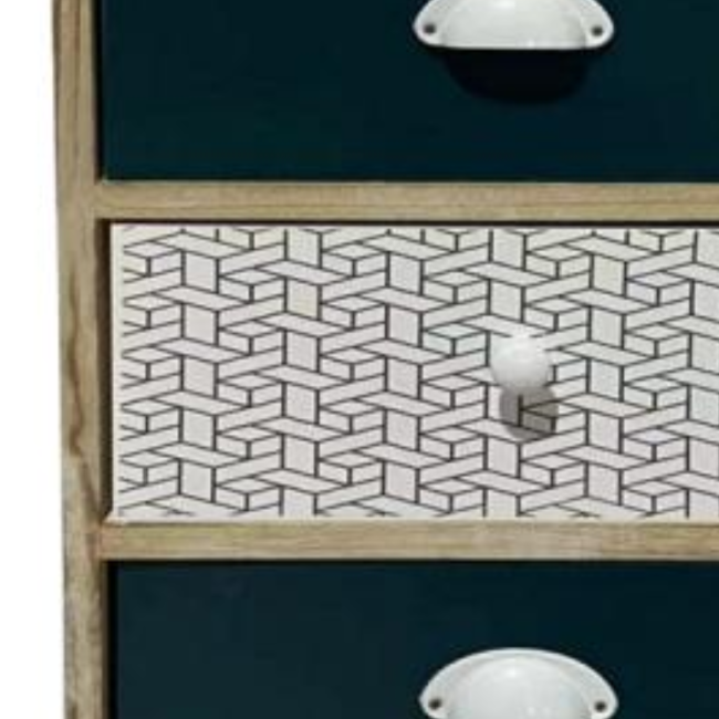 Комод деревянный Chomik HANS на 5 изумрудных ящиков.