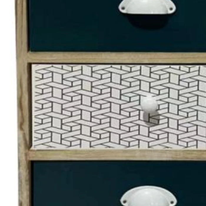 Комод деревянный Chomik HANS на 5 изумрудных ящиков.