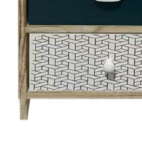 Комод деревянный Chomik HANS на 5 изумрудных ящиков.