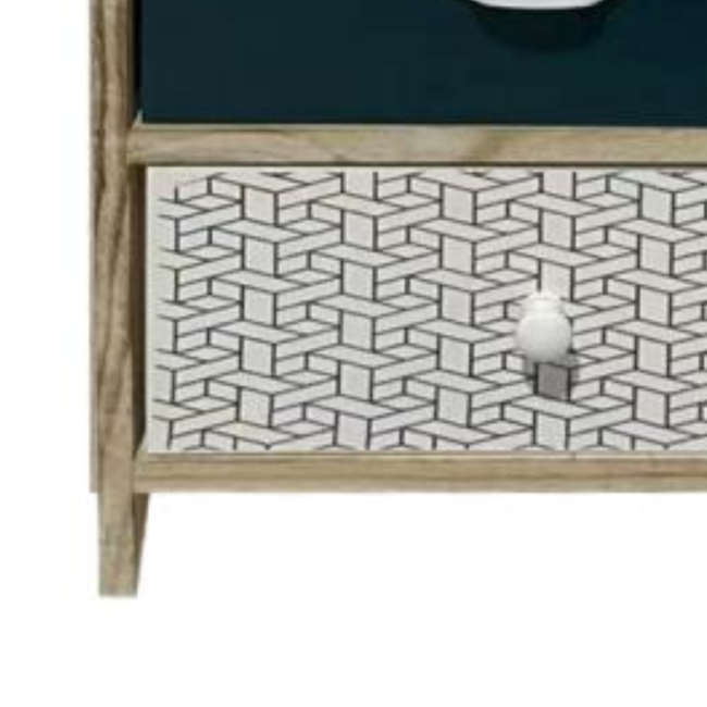 Комод деревянный Chomik HANS на 5 изумрудных ящиков.