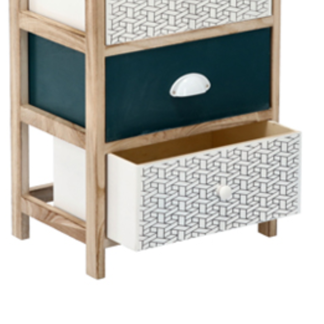 Комод деревянный Chomik HANS на 5 изумрудных ящиков.