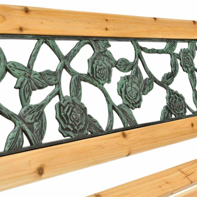 Лавка для саду Chomik GARDEN LINE PAOLA з декоративною спинкою